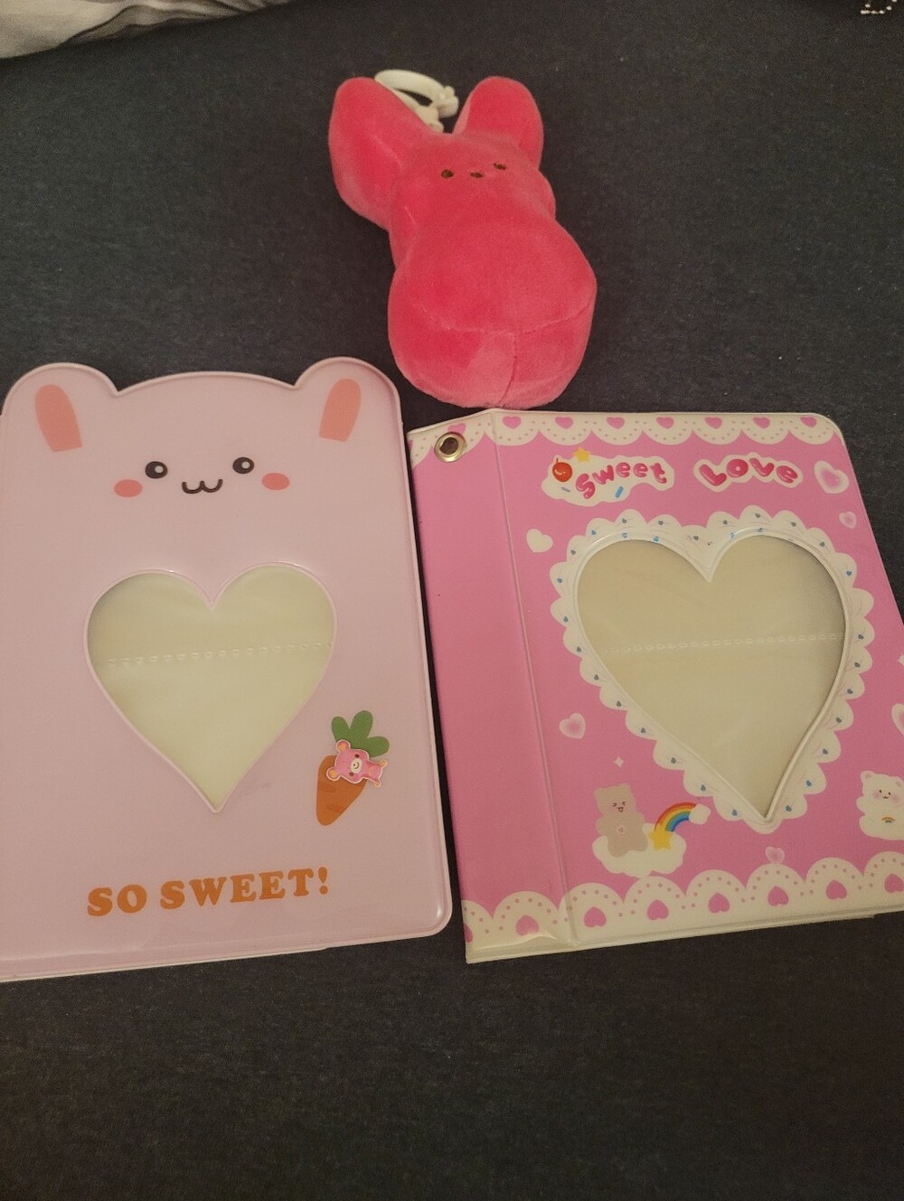 Pink Heart Photo Album for Kids - Cute Heart Window Card Holder